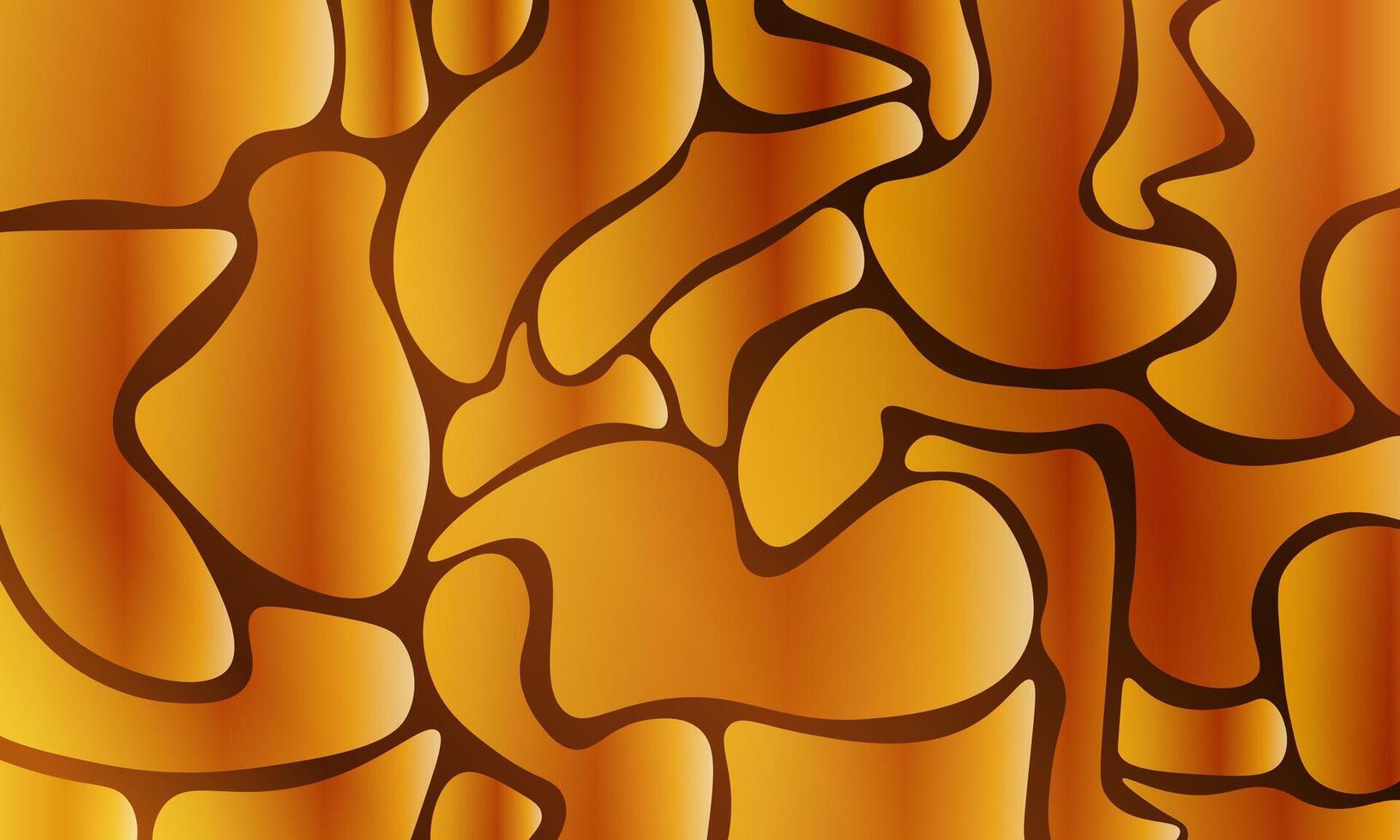 Gold abstract doodle shape pattern. Creative minimalist style art liquid background. luxury artistic pattern. vector