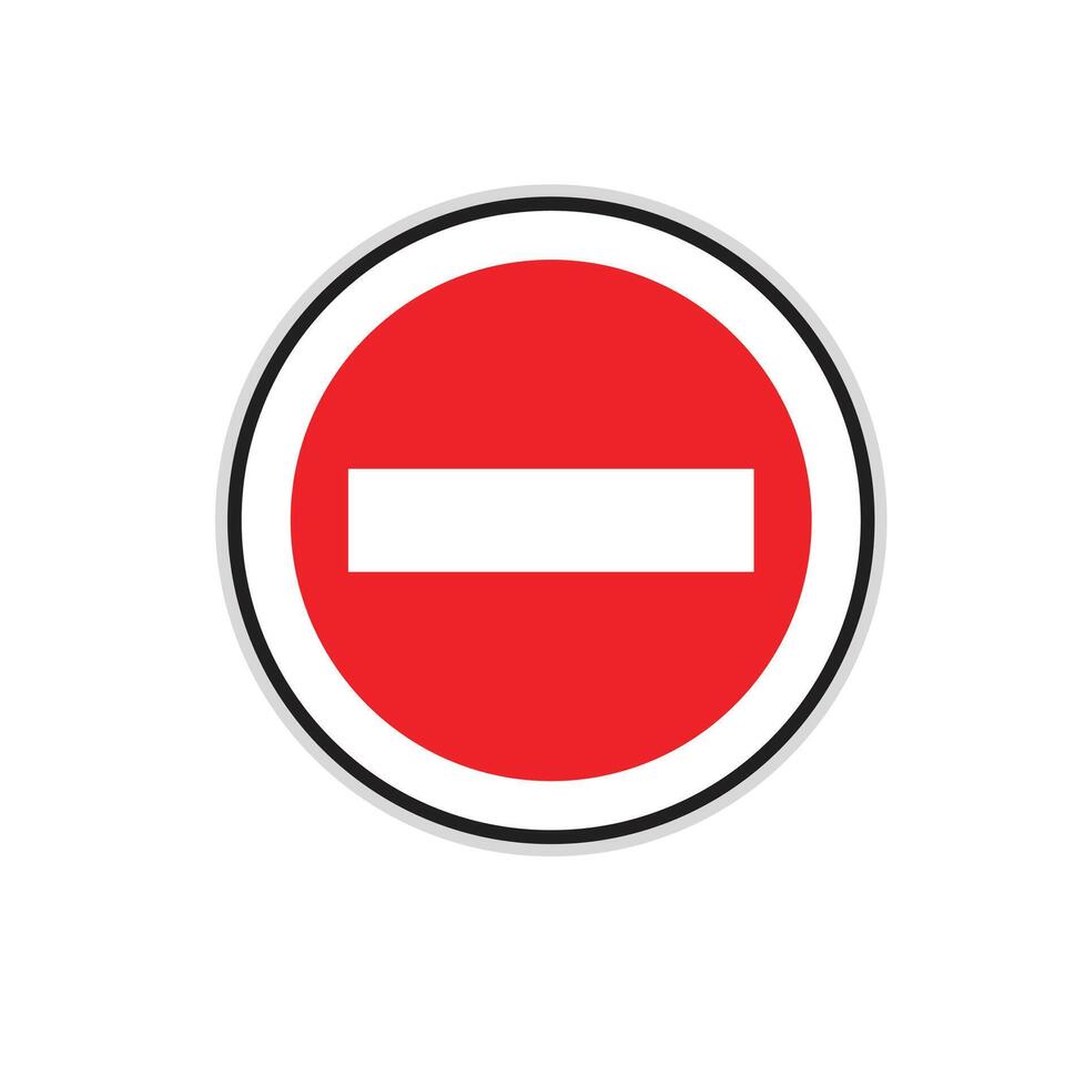 One Way Road Sign Symbol on White Background. Perboden, verboden sign. vector