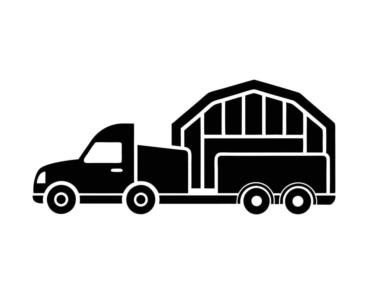 truck silhouette design vector