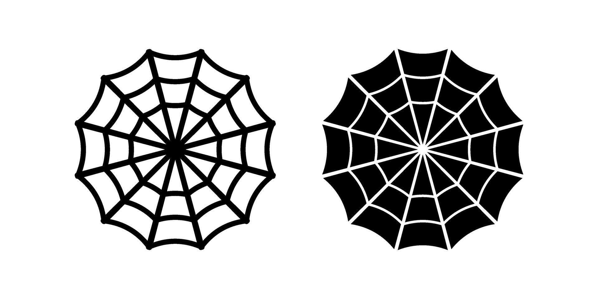 Spider Icon set. Symbol isolated white background. illustration. color editable. vector