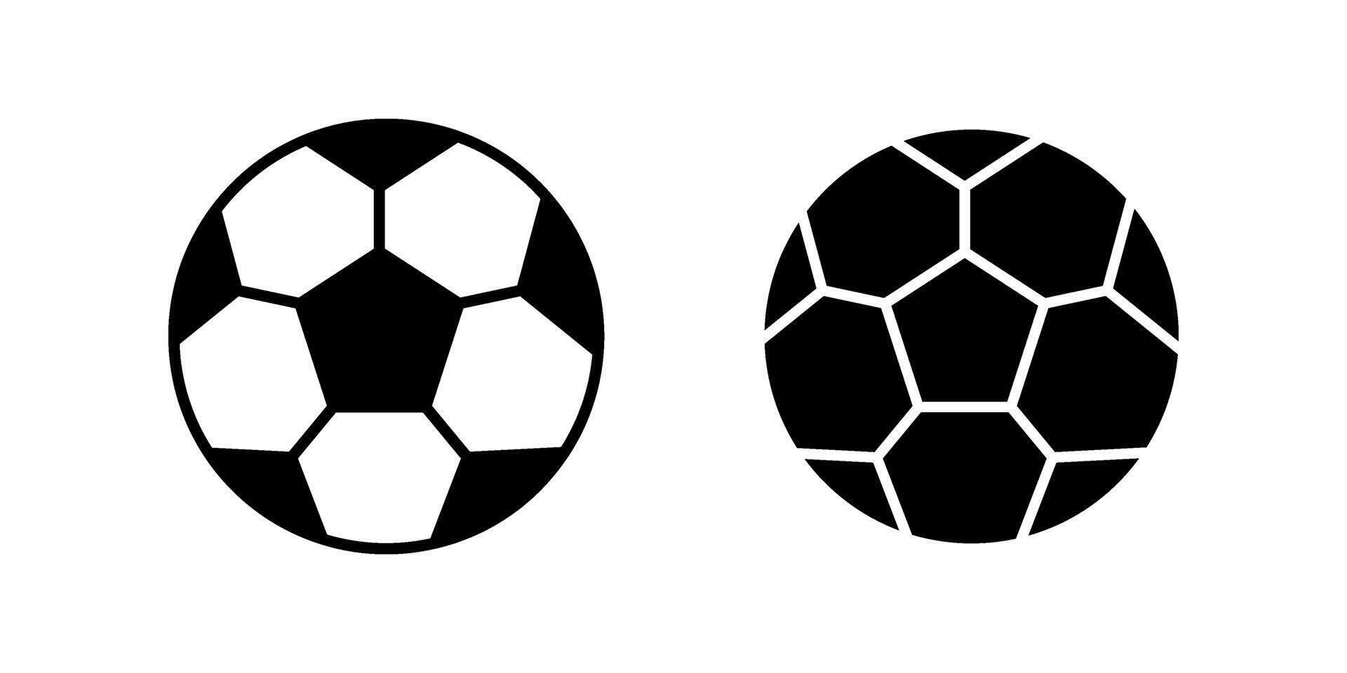 Soccer Ball Icon set. Symbol isolated white background. illustration. color editable. vector