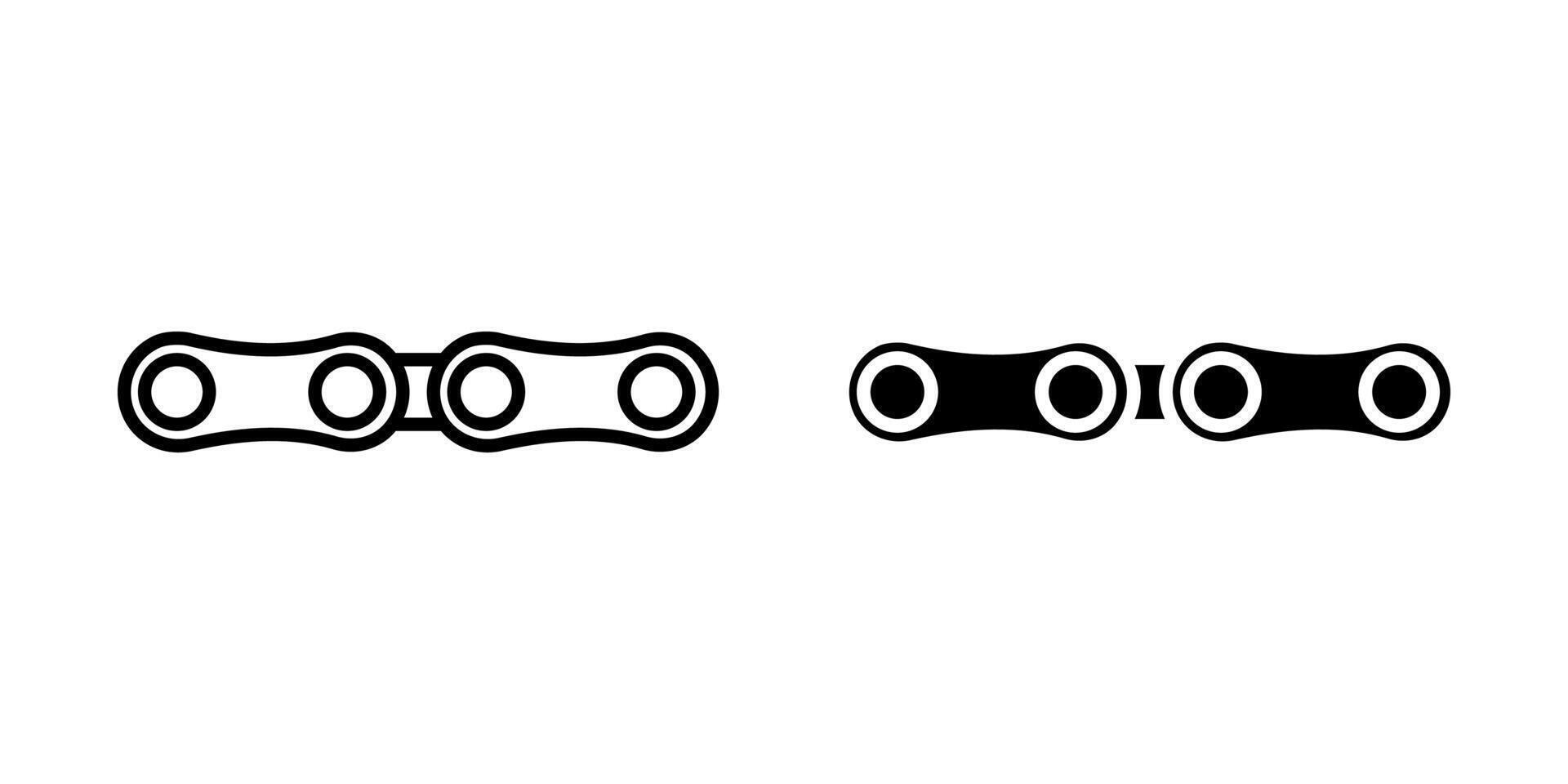 roller chain icon set. illustration on white Background vector