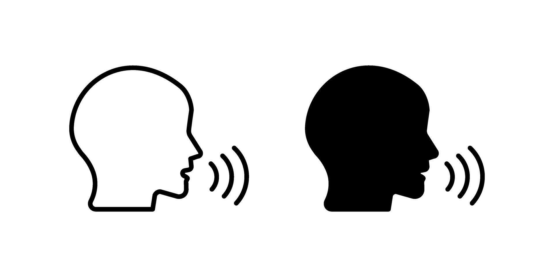 Speaking Icon set.Symbol isolated white background. illustration. color editable. vector