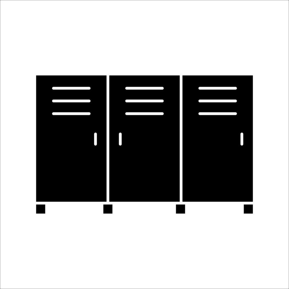 locker Icon, Symbol isolated white background. illustration. color editable. vector