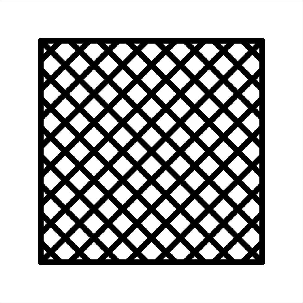 lattice pattern Icon Symbol isolated white background. illustration. color editable. vector