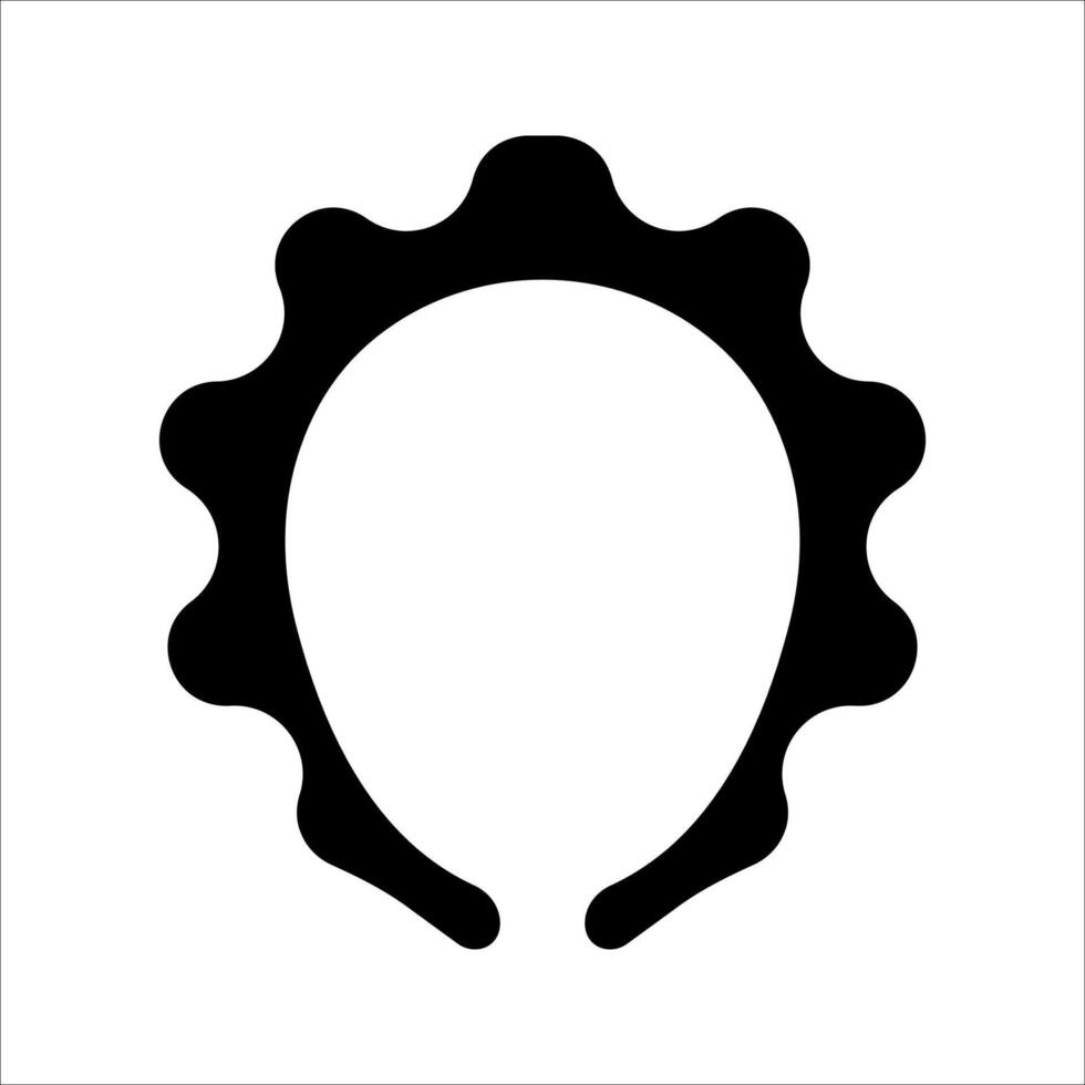 headband Icon, Symbol isolated white background. illustration. color editable. vector