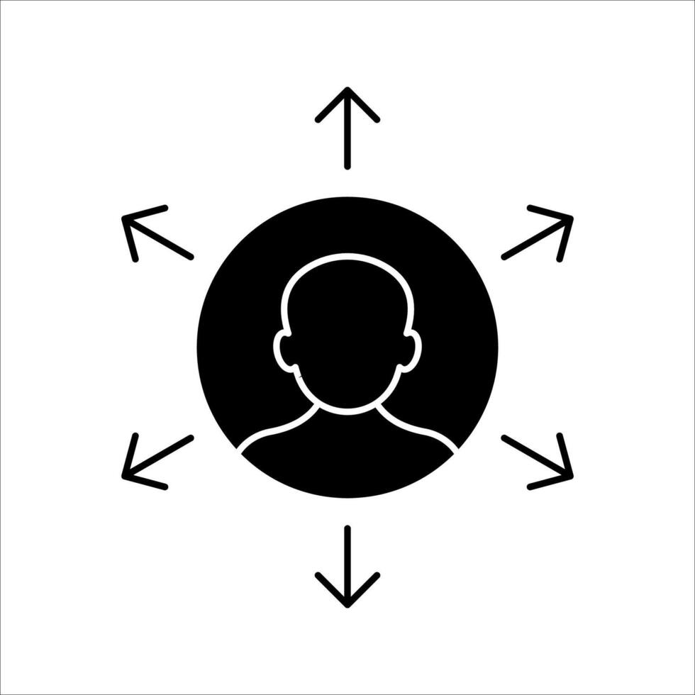 outsourcing Icon, Symbol isolated white background. illustration. color editable. vector