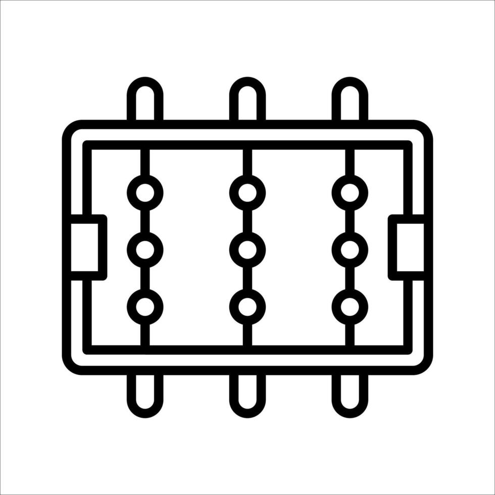 table soccer Icon Symbol isolated white background. illustration. color editable. vector