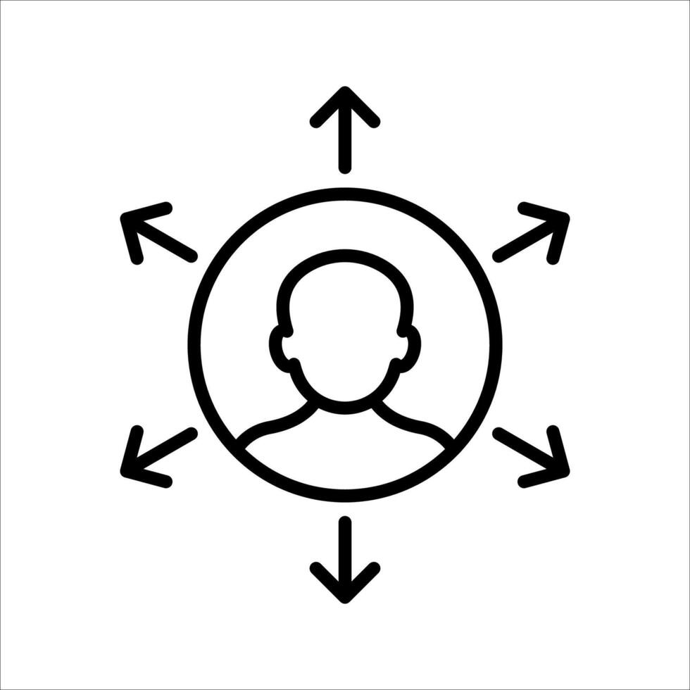 outsourcing Icon Symbol isolated white background. illustration. color editable. vector