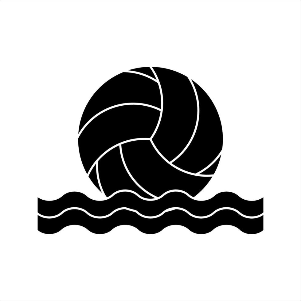 waterpolo Icon, Symbol isolated white background. illustration. color editable. vector