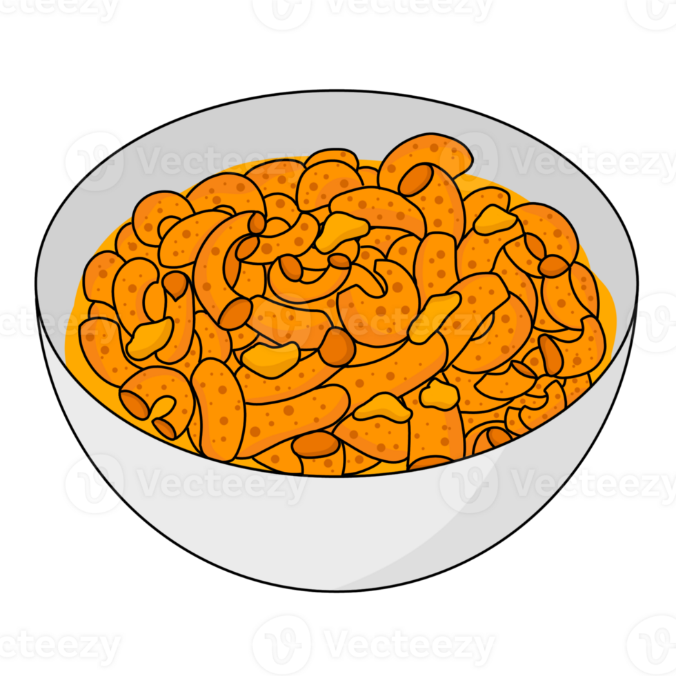 Mac and Cheese in a Bowl Illustration png