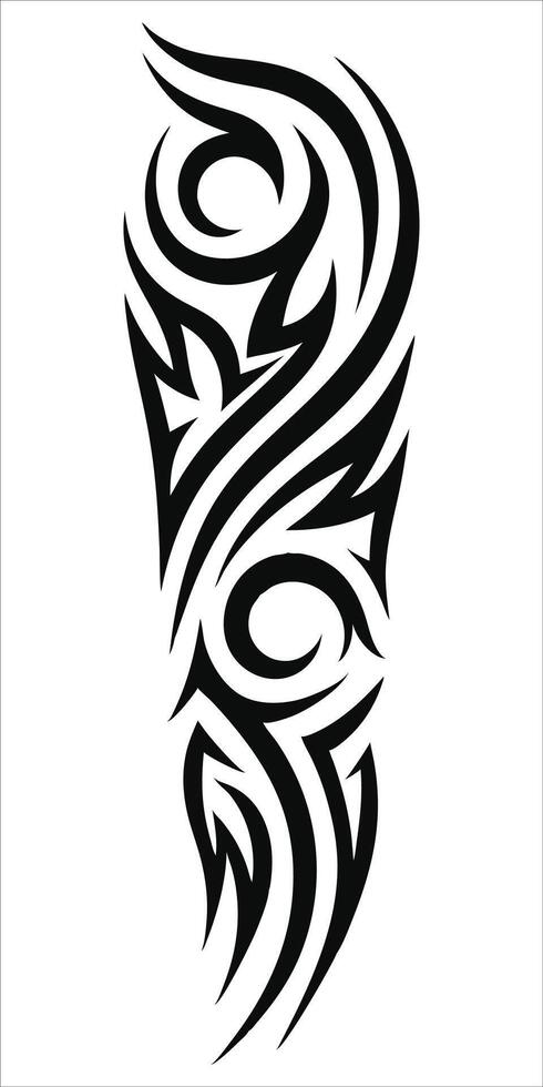 Tattoo with Abstract Tribal Art and a Distinct Eye Catching Aesthetic vector