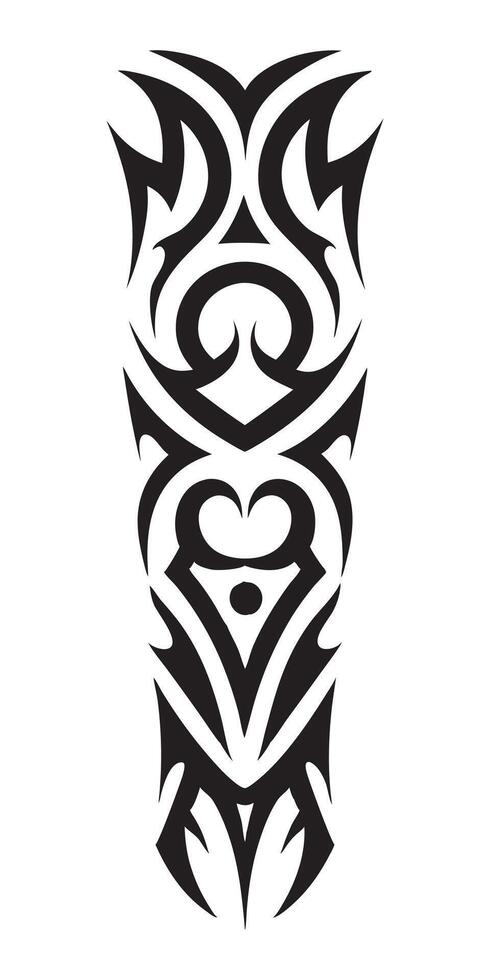 Modern Tribal Tattoo with Sharp Edges and Meaningful Symbolism vector