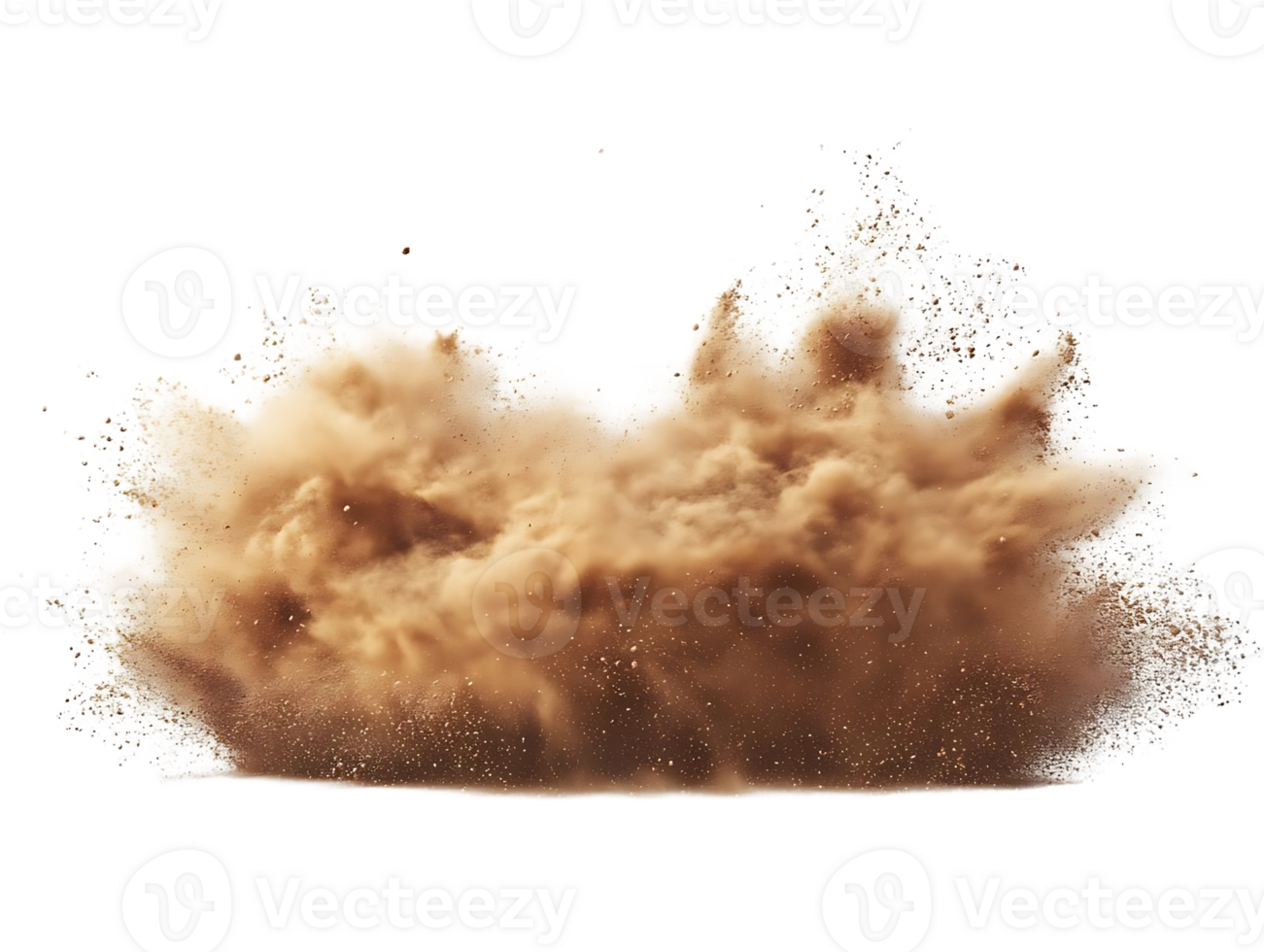 Dust Explodes in Air, Creating a Transparent Background Effect png