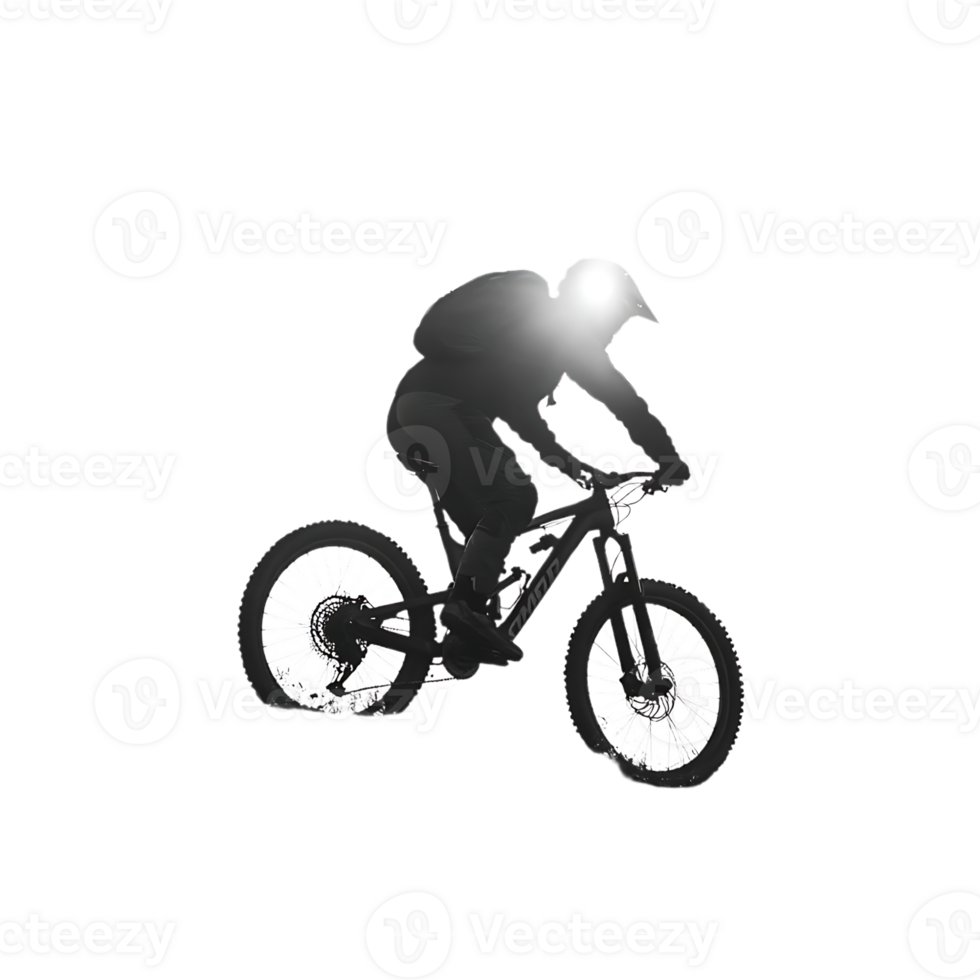 Rider Jumps Mountain Bike, Transparent Background png