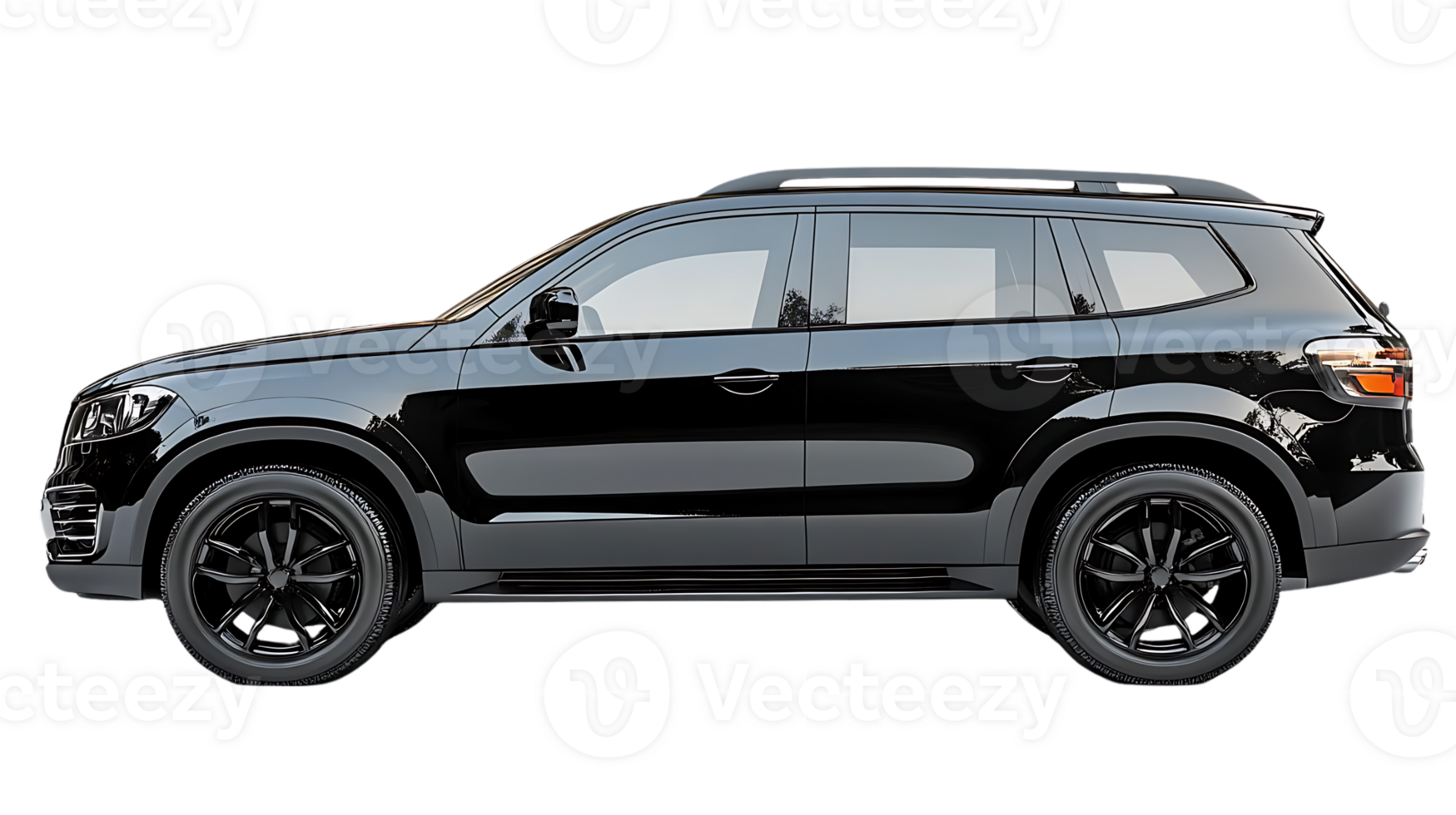 Black SUV Design, Features and Specs with Transparent Background png