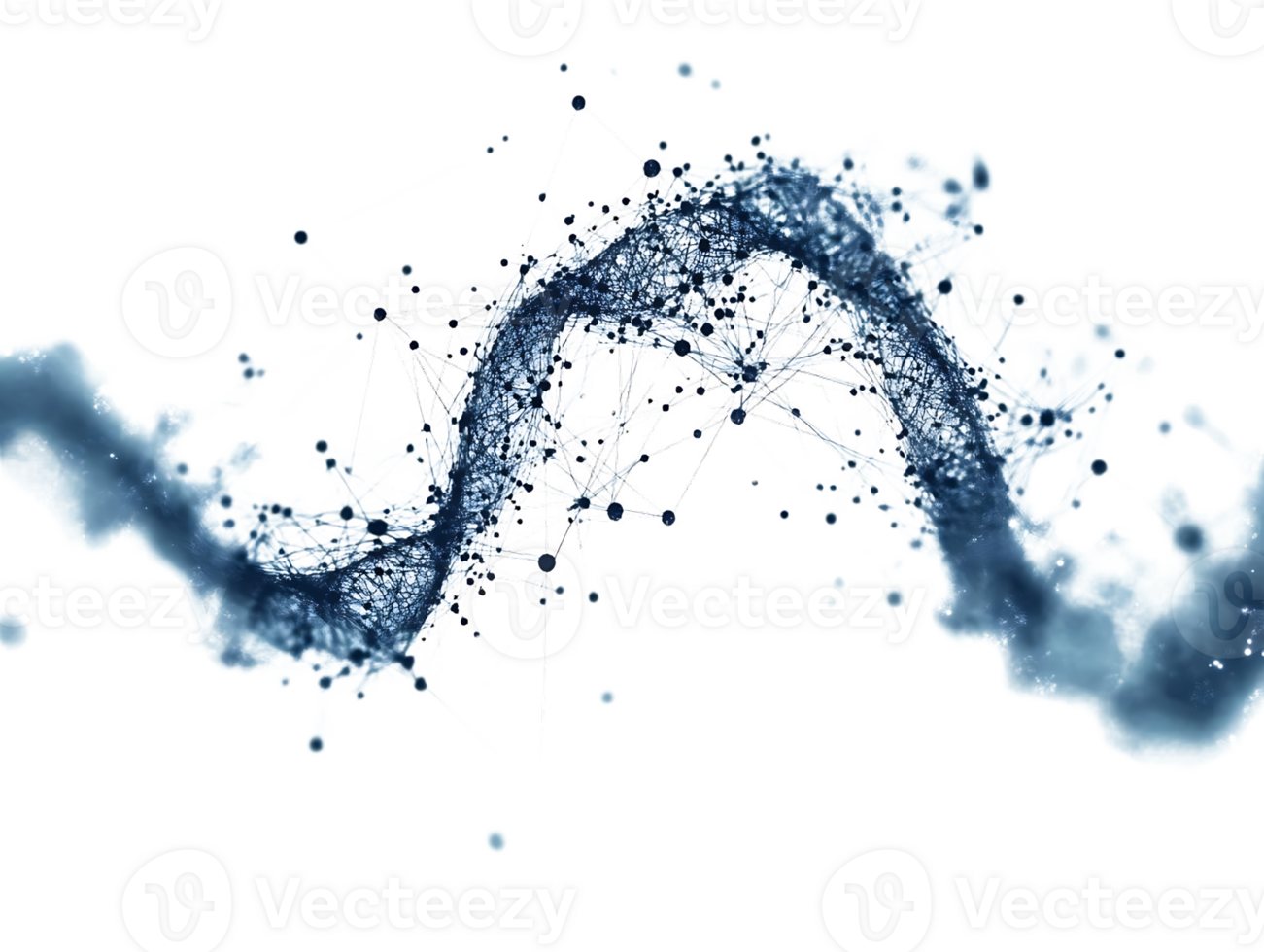 Abstract Network Splashes on Transparent Background png