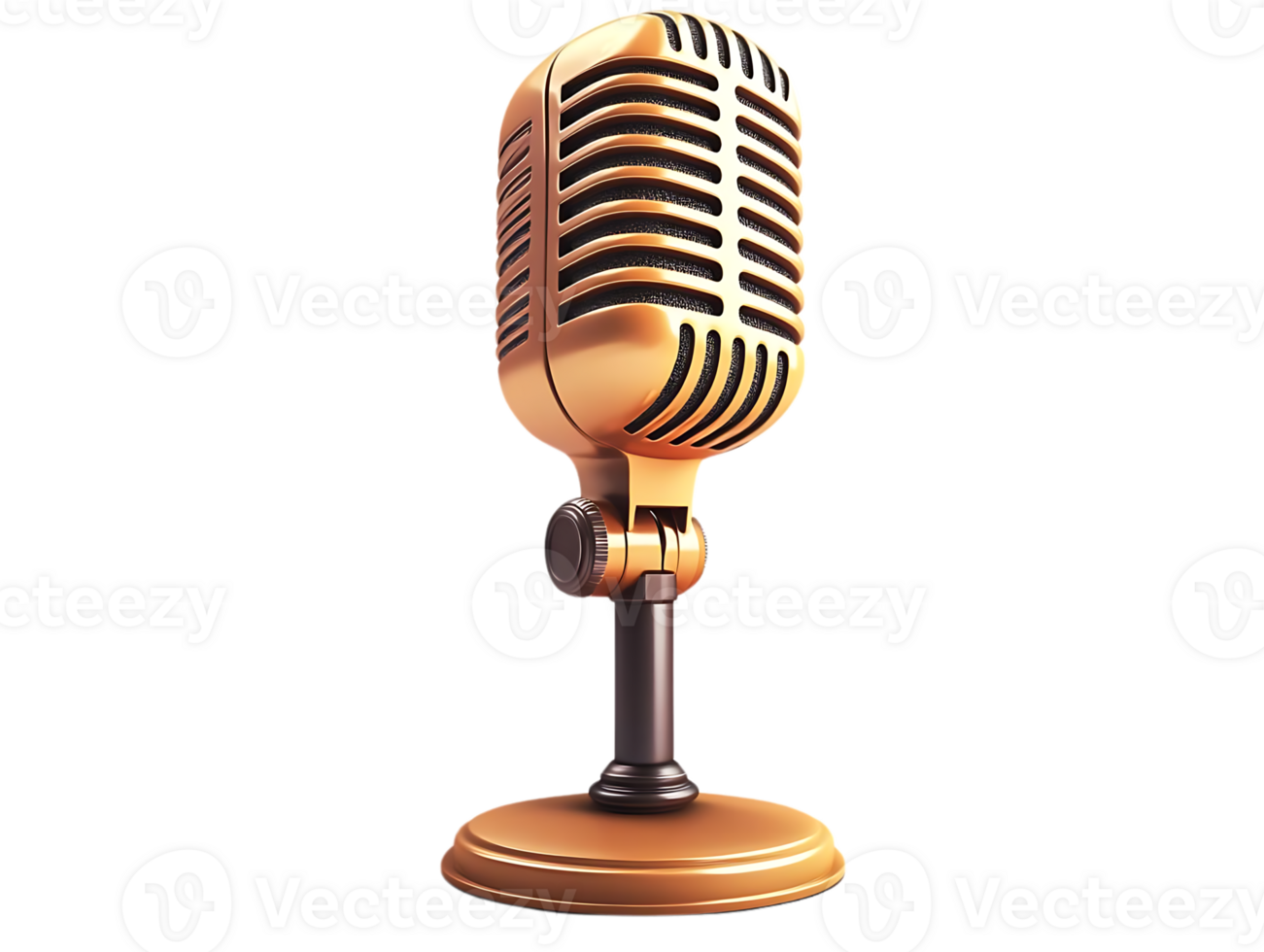 Create Stunning Retro Microphone Designs with Transparent Backgrounds png