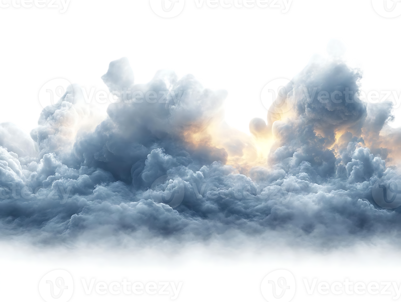 Cloudscape, Dramatic Cumulus Clouds with Transparent Background png