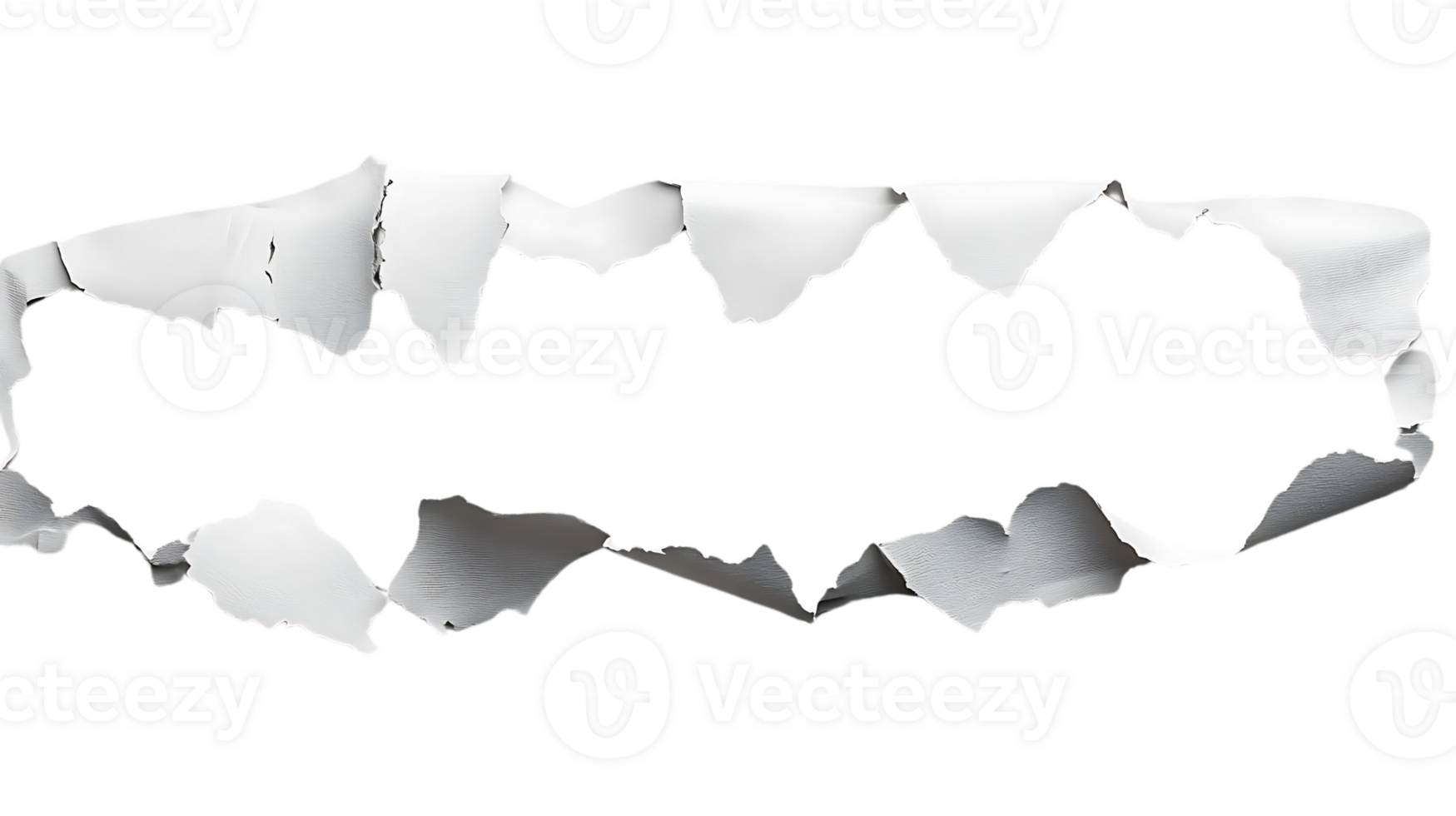 Create Torn Paper with Transparent Background for Design Projects png