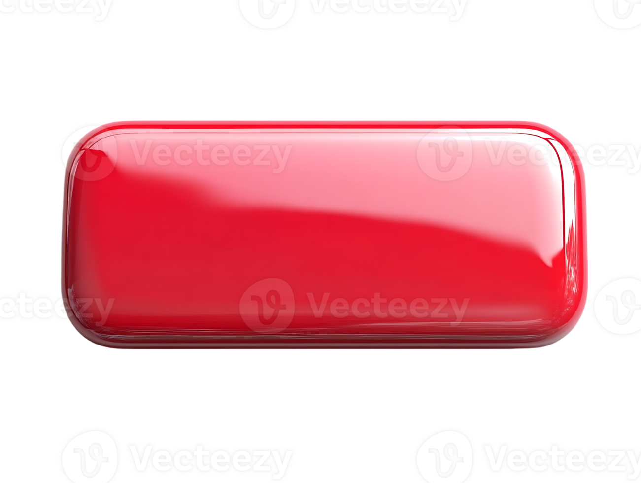 Create Red Glossy Button with Transparent Background Design png