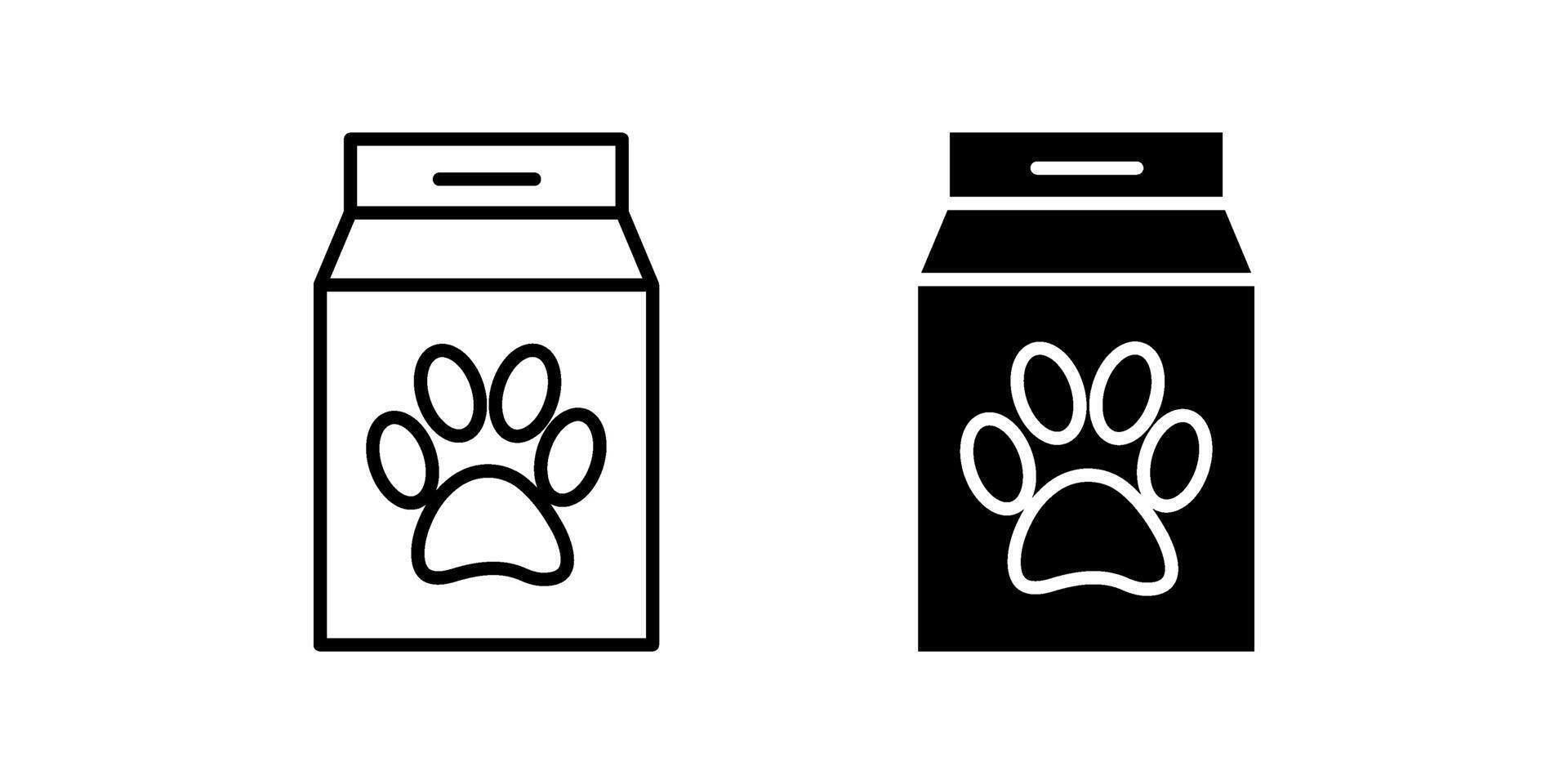 Dog feeding Icon set. Symbol isolated white background. illustration. color editable. vector