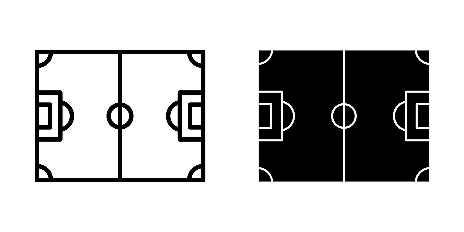 Football field Icon set,Symbol isolated white background. illustration. color editable. vector