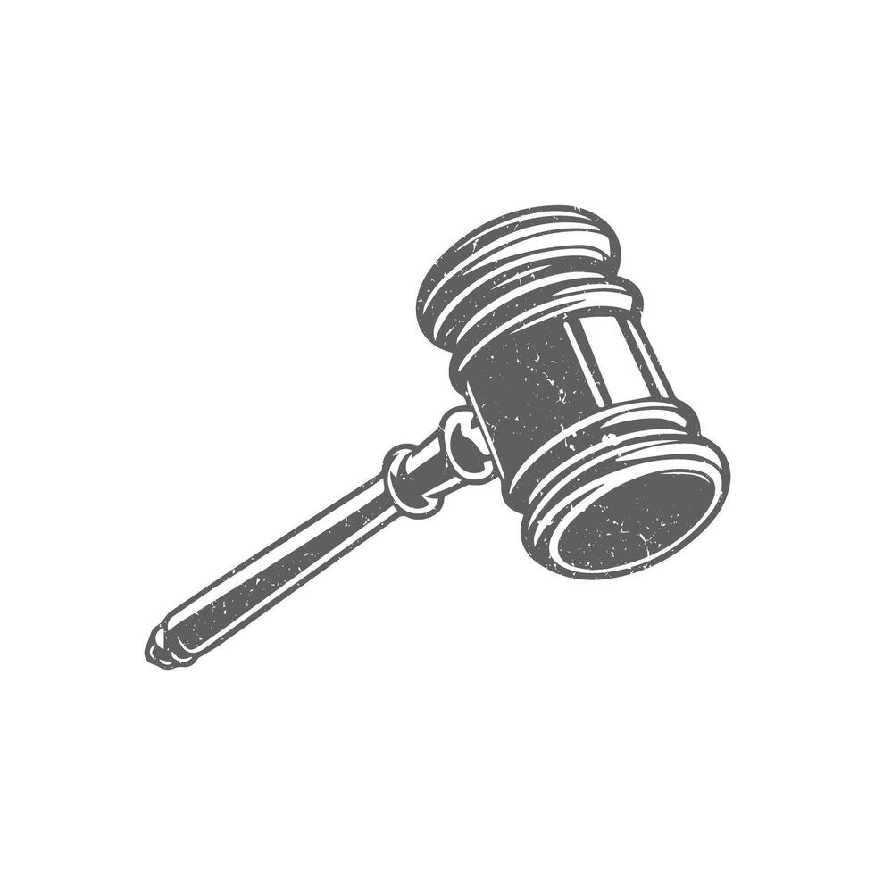 a judge's gavel on a white background vector