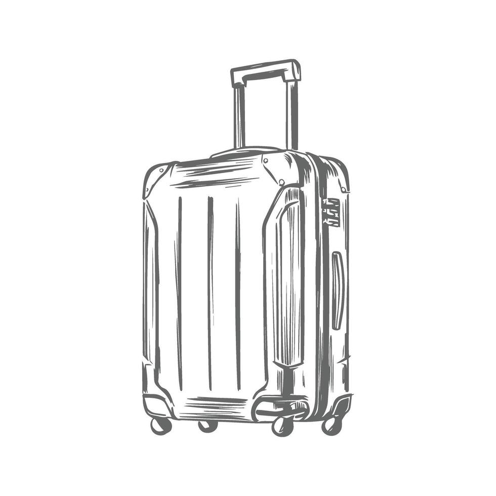 Suitcase Travel design illustration doodle style suitcase sketch illustration vector