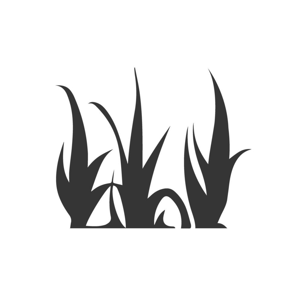 a black and white silhouette of grass vector