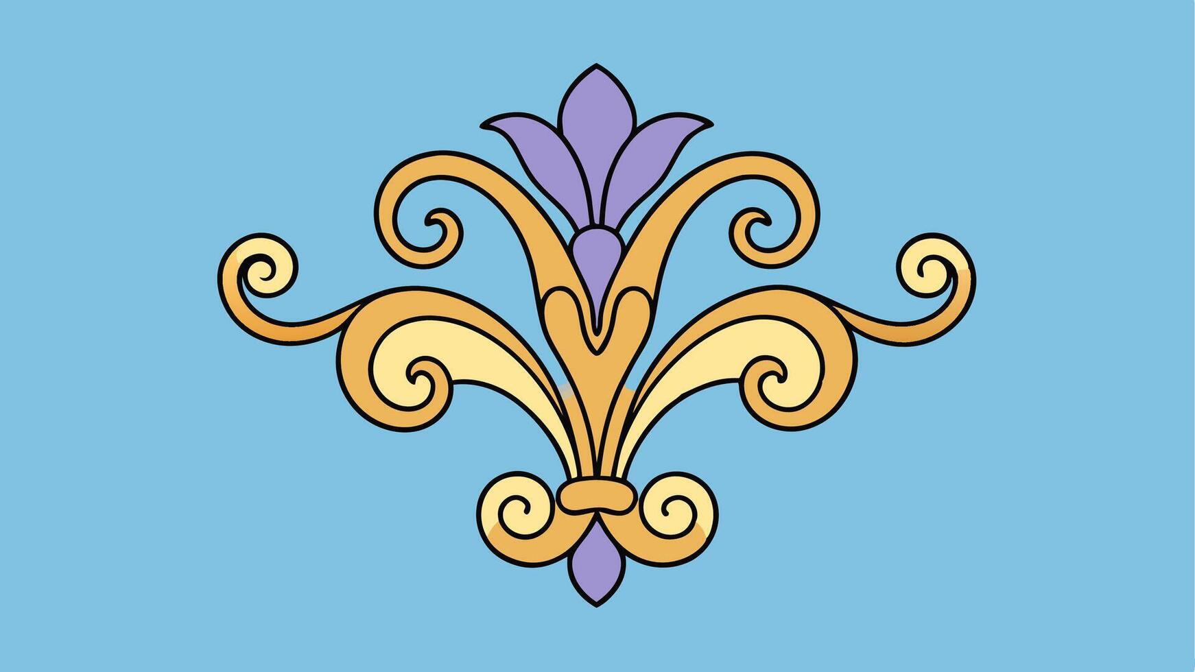 High End Art Nouveau Pattern with Intricate Floral Motif Elegant Decorative Design vector