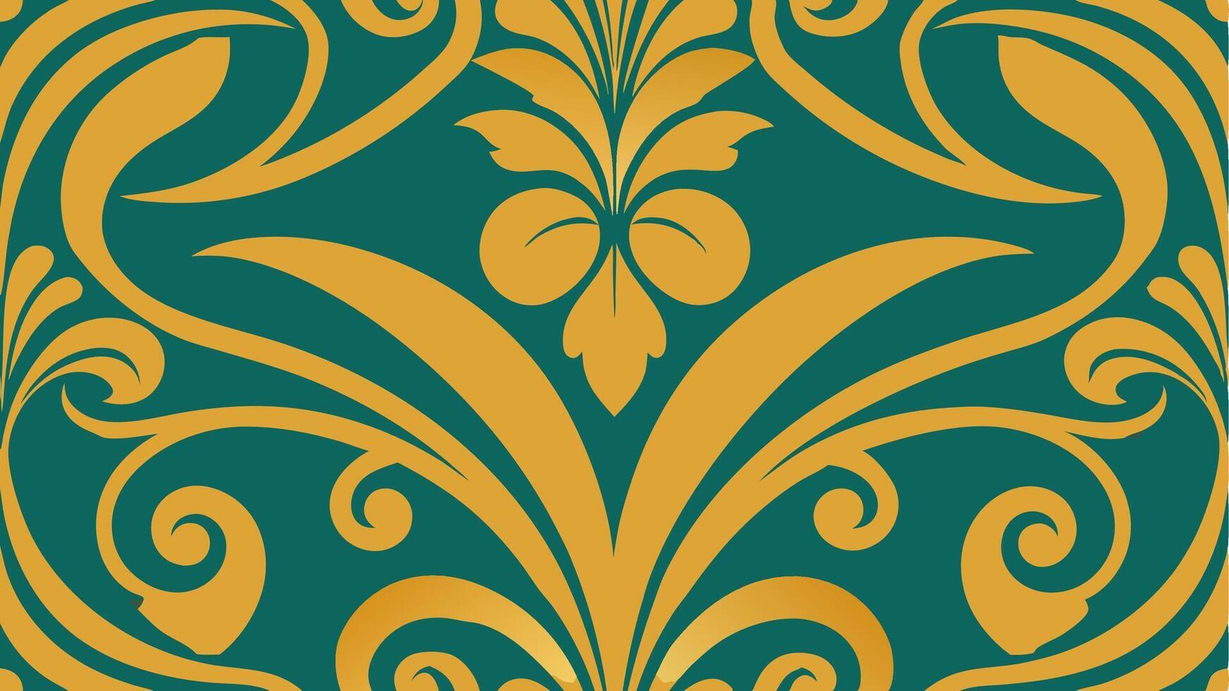 Seamless Pattern of Luxury Golden Swirls with Ornate and Elegant Design for Wallpapers vector