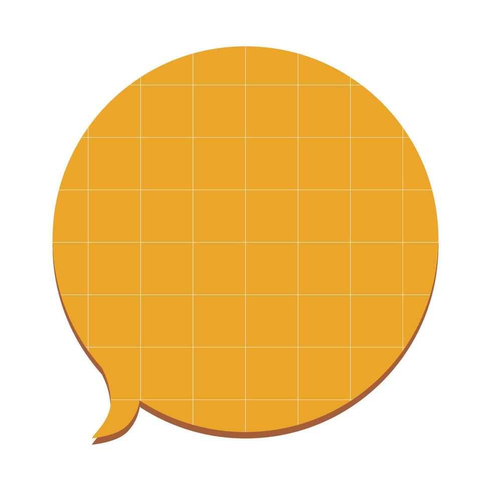 Round bubble chat with grid texture vector