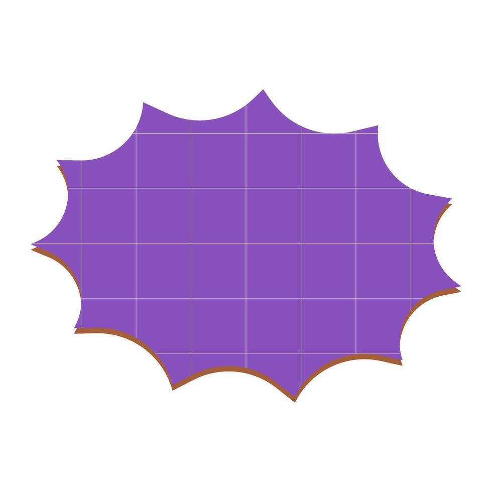 Soft purple bubble chat with grid texture element vector