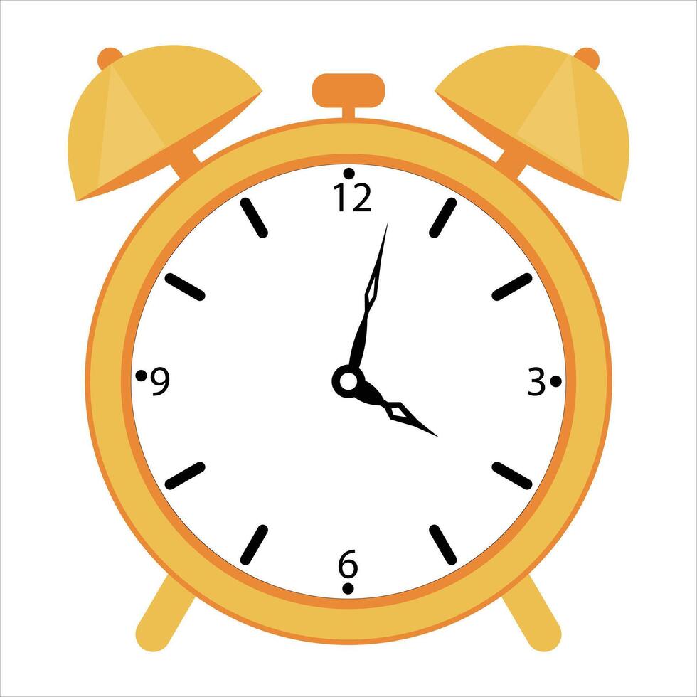 Illustration of alarm clock on white background vector