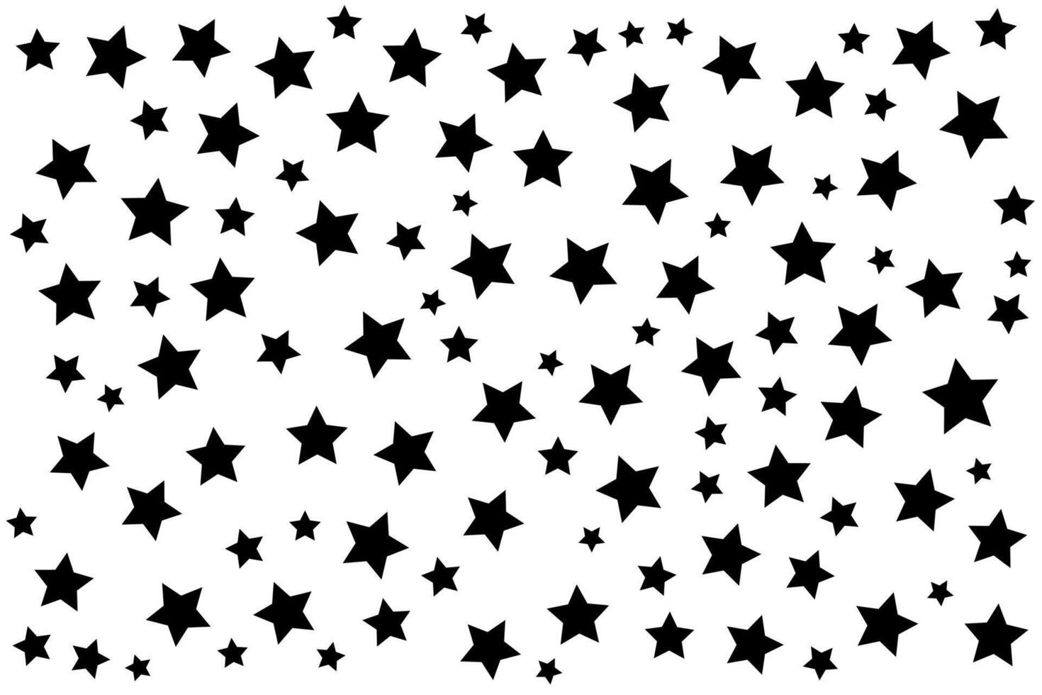Black stars background on white background, horizontal design vector
