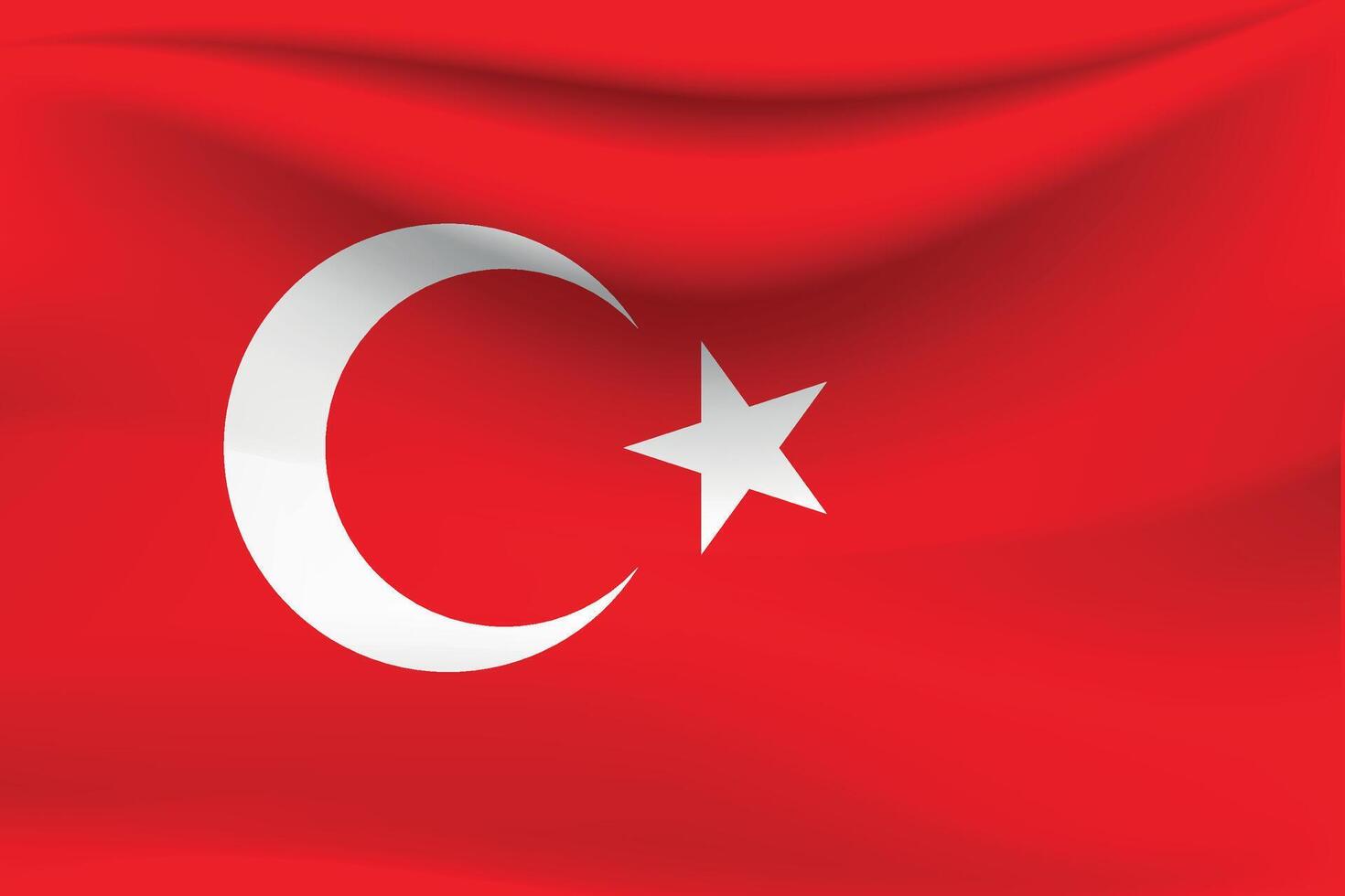 Red and moon Turkiye flag background vector