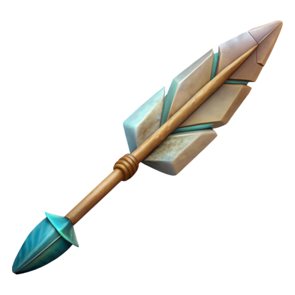 extraordinary modern Hand Painted Arrow with Fletching Detail Transparent detailed png