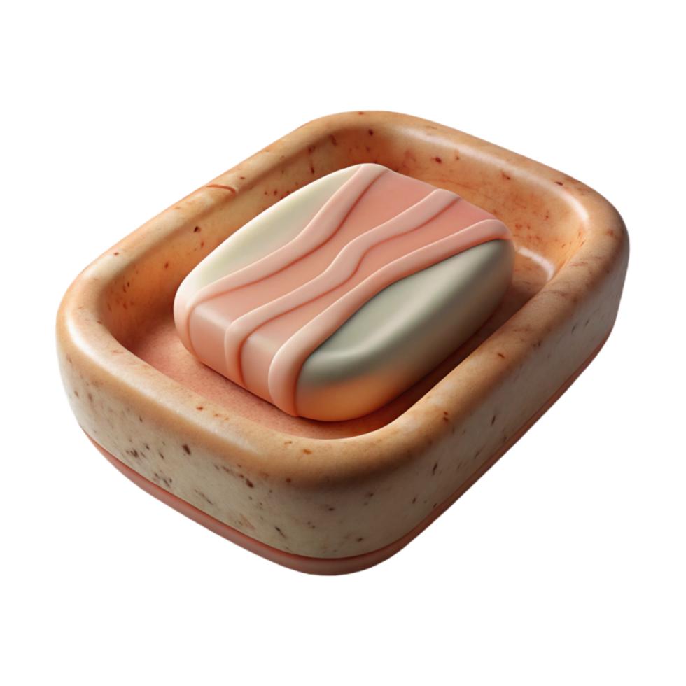magnificent modern Handmade Soap Dish Ceramic Design Isolated high quality png