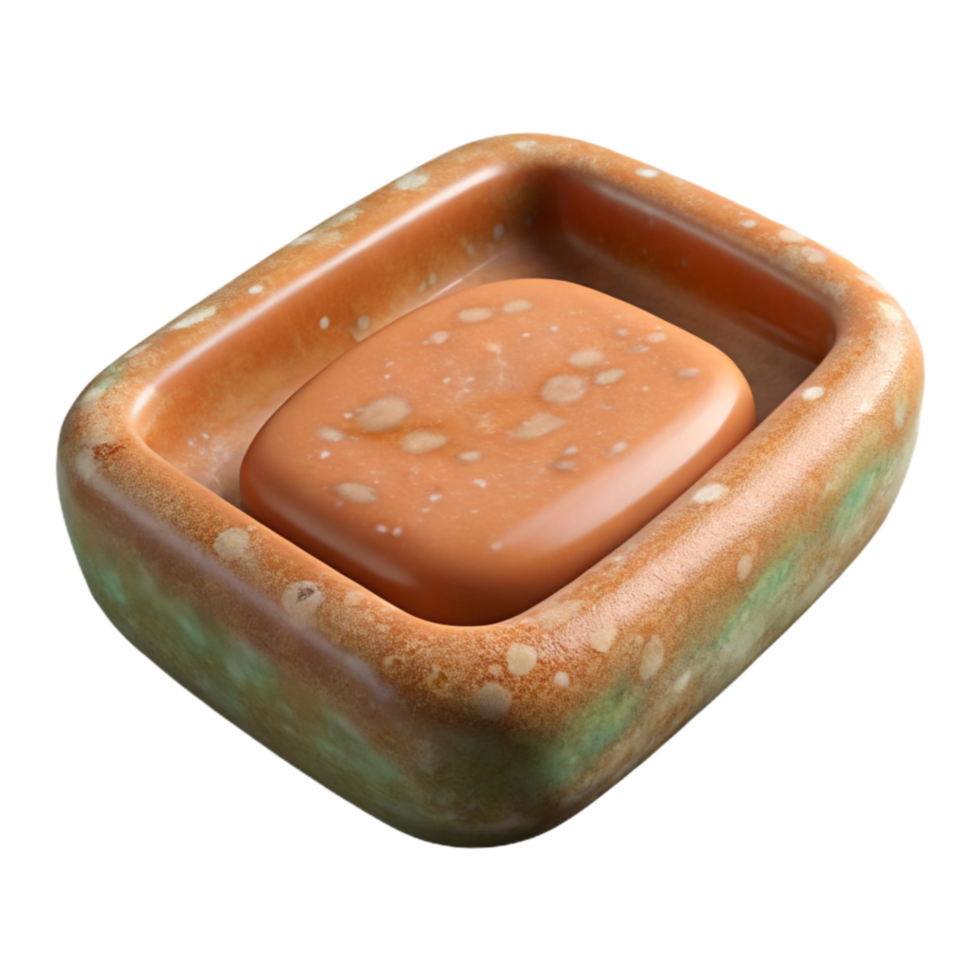 impressive minimalist Handmade Soap Dish Ceramic Design Isolated professional png