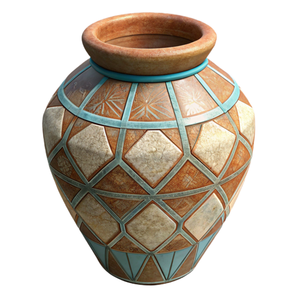 magnificent creative Hand Painted Ceramic Vase Geometric Pattern genuine png