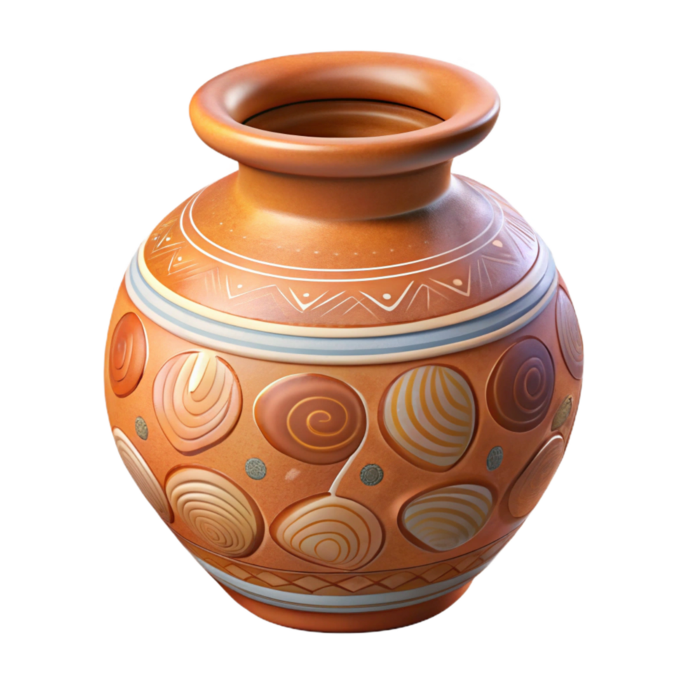 extraordinary contemporary Hand Painted Pottery with Natural Pigments Transparent authentic png