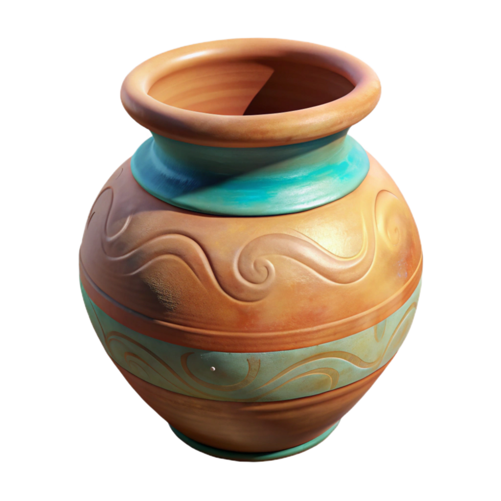 dramatic modern Hand Painted Pottery with Natural Pigments Transparent exclusive png