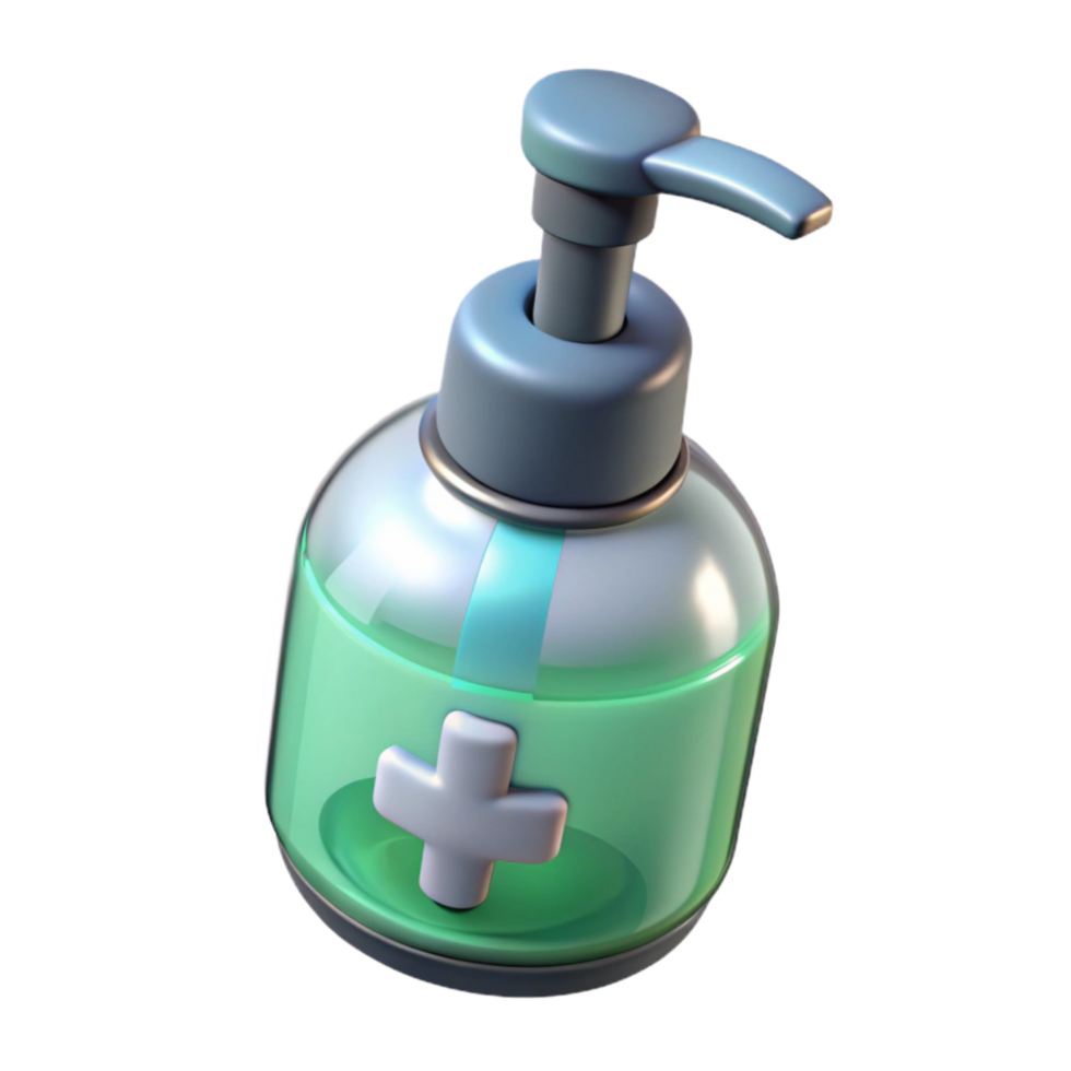 beautiful traditional Hand Sanitizer Bottle Clear Liquid Isolated high resolution png