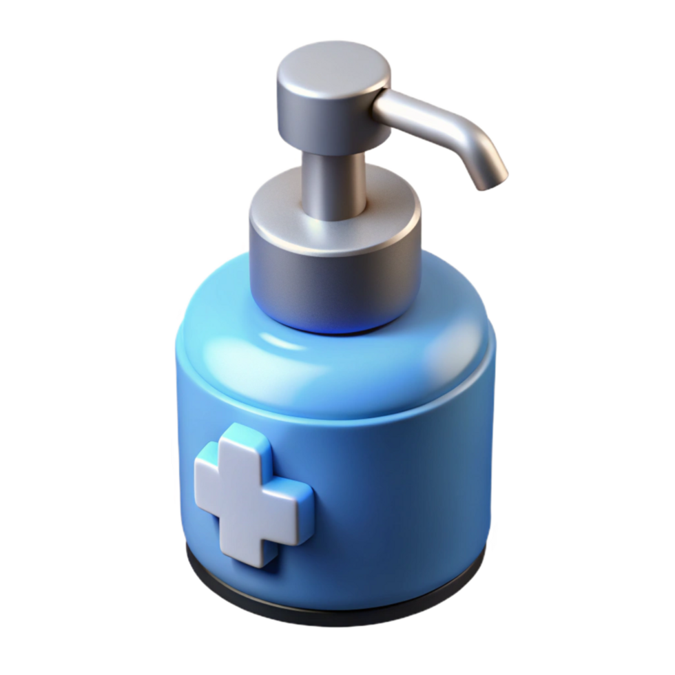 stunning abstract Hand Sanitizer Bottle Pump Top Down View Isolated authentic png