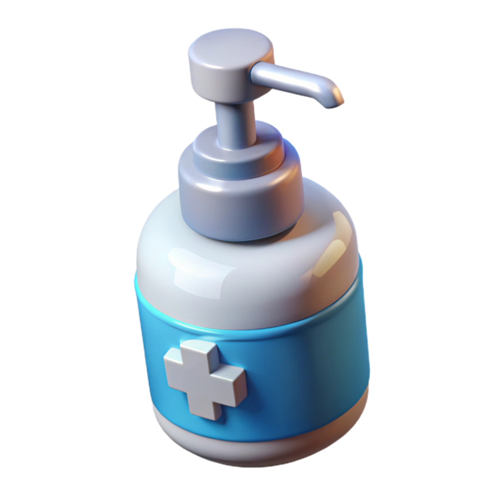 elegant vintage Hand Sanitizer Bottle White Isolated on Transparent Background premium png