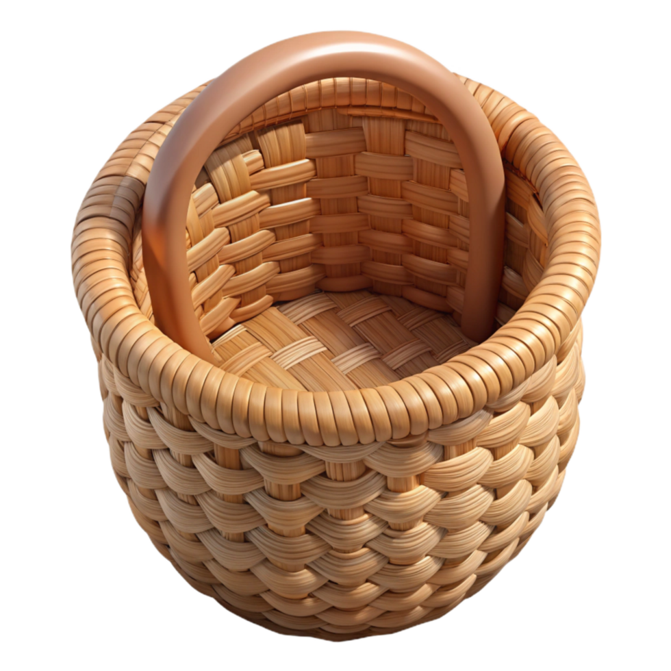magnificent traditional Handwoven Basket Top View Cutout Isolated genuine png