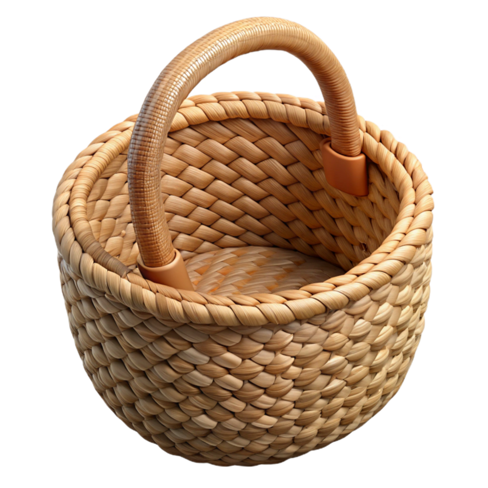 wonderful abstract Handwoven Basket Top View Cutout Isolated original png