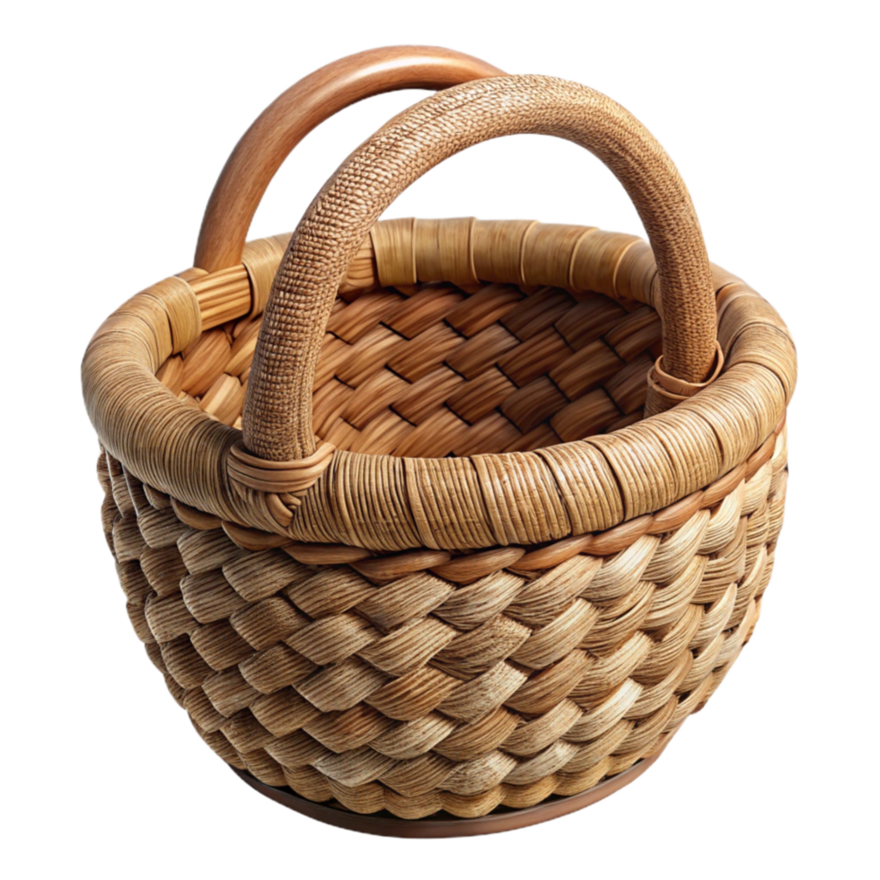 wonderful artistic Handwoven Basket with Intricate Design genuine png