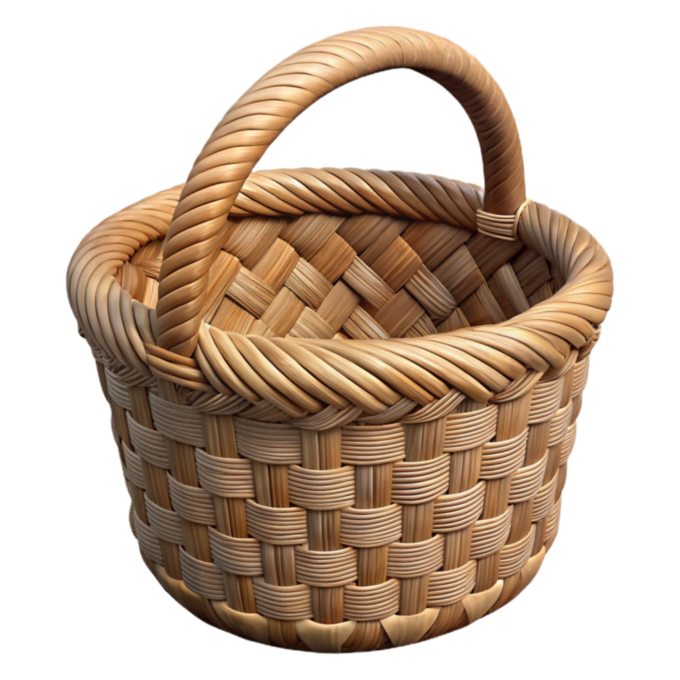magnificent classic Handwoven Basket with Intricate Design original png